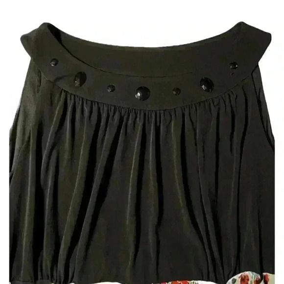 LE BOS Women's Black Animal/Floral Print Maxi Dress SIZE-20W - Picture 7 of 7